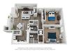 2 bed 2 bath B2 floor plan 2 bed 2 bath B2 floor plan at Spalding Vue, Peachtree Corners 30092